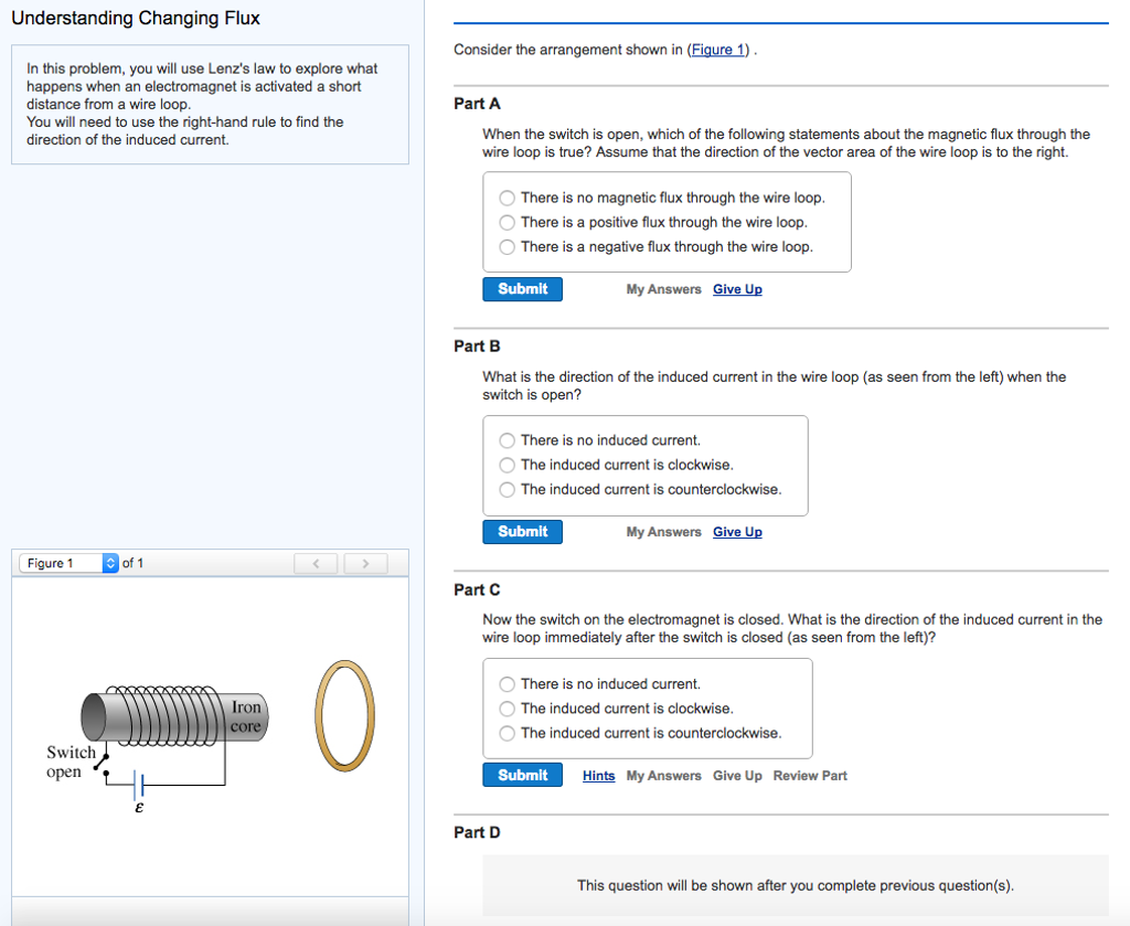Solved In this problem, you will use Lenz's law to explore