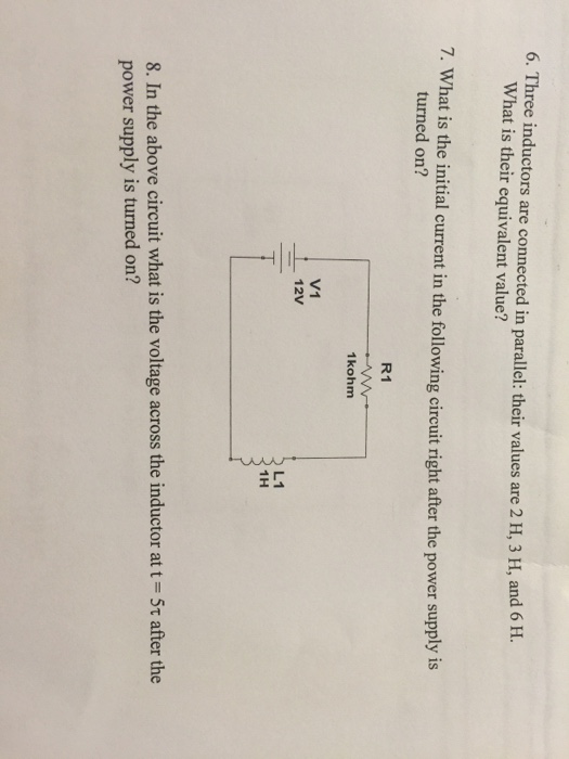 Solved Three inductors are connected in parallel their
