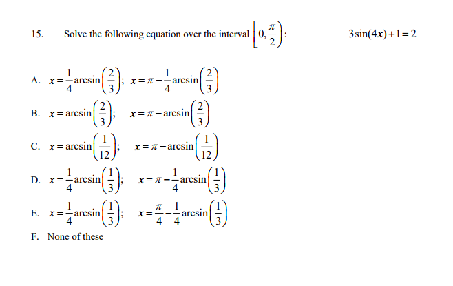 arcsin 1