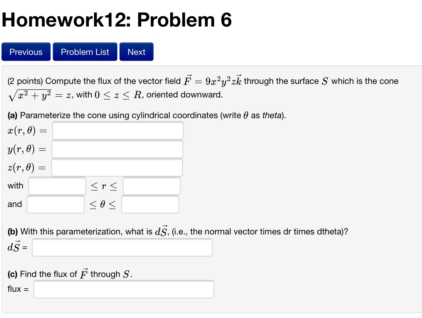 Solved Compute The Flux Of The Vector Field F 9x 2 Y 2 Zk