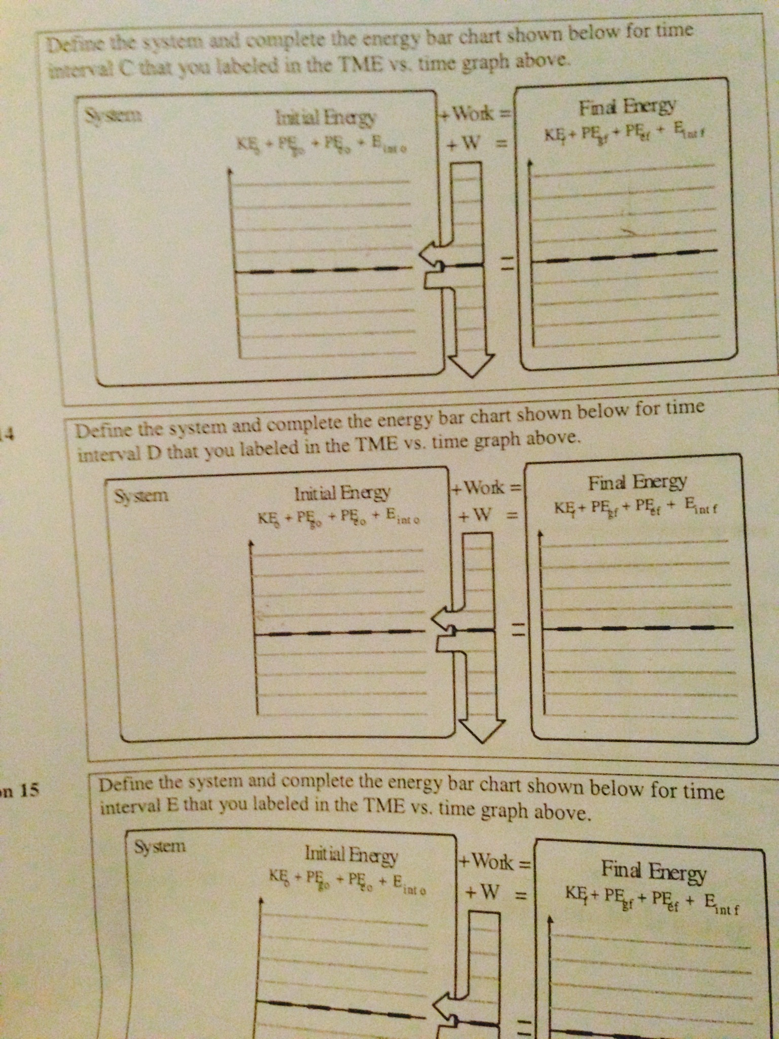Below is the mechanical energy (TME) vs. time graph