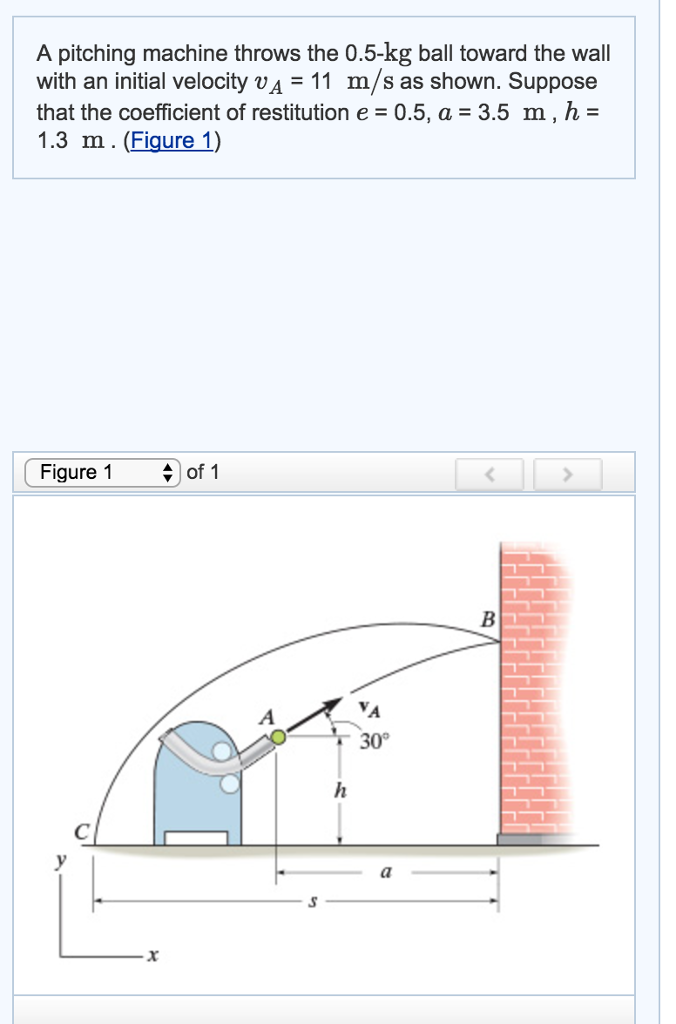 Solved A Pitching Machine Throws The 0.5-kg Ball Toward The | Chegg.com