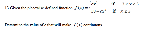 Solved cX if -3