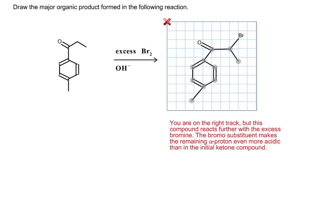 Solved Draw the major organic product formed in the
