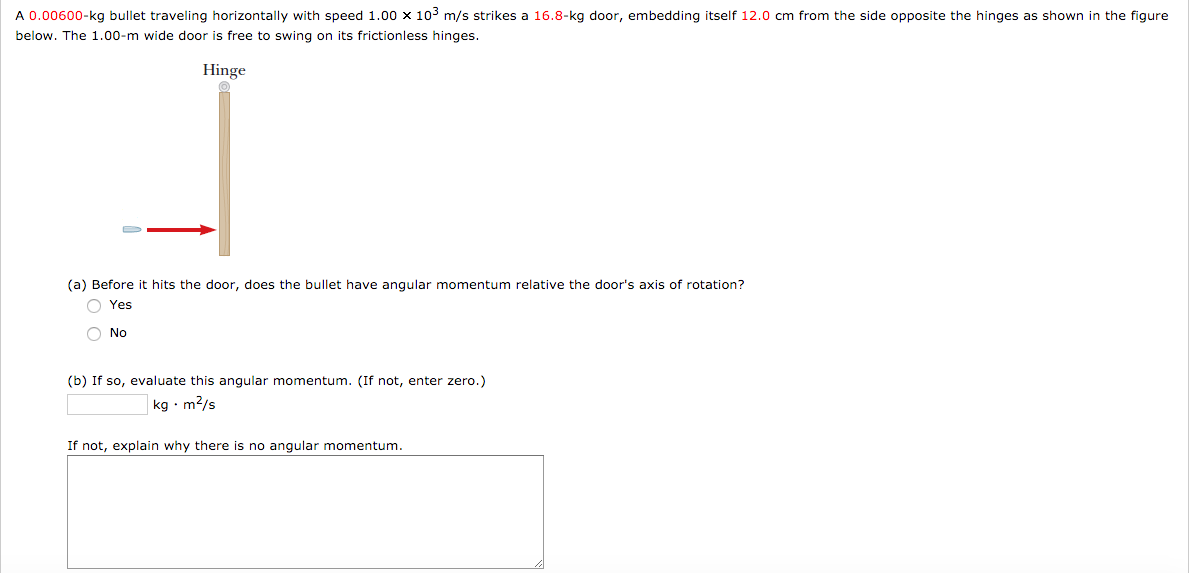 Solved A 0.00600-kg bullet traveling horizontally with speed | Chegg.com