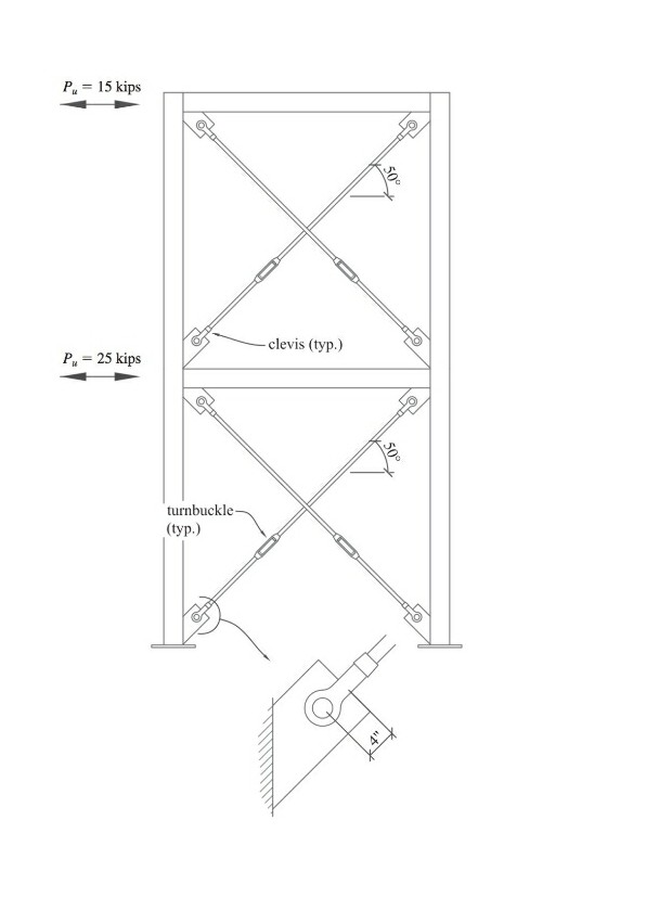 Problem 2 For the twostory braced frame shown,