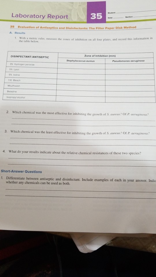 Solved Student Laboratory Report 35 35 Evaluation of