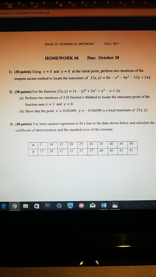 Solved Numerical Methods, Please Answer 1-3 | Chegg.com