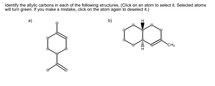 Solved Identify the allylic carbons in each of the following | Chegg.com