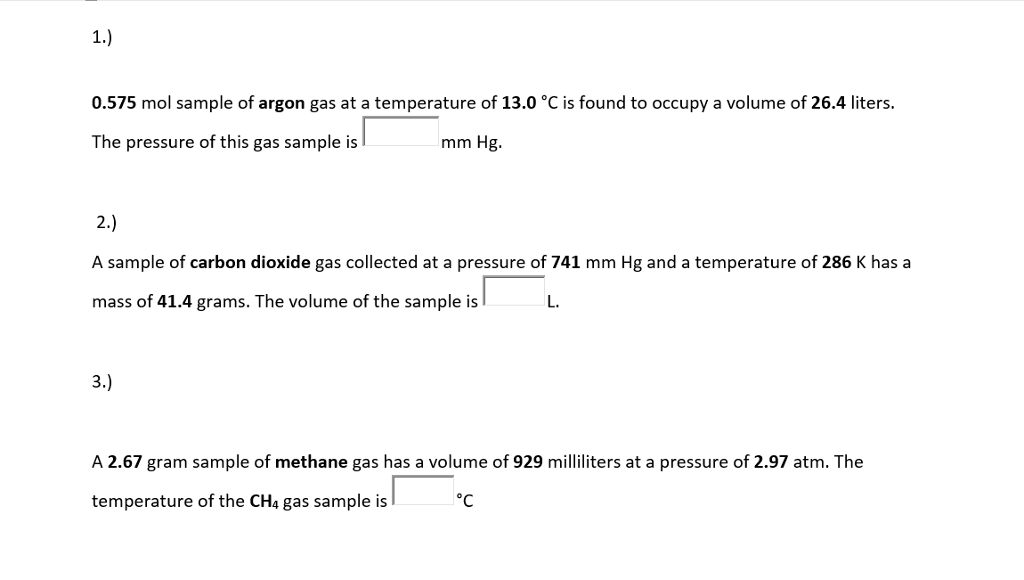 Solved 0.575 mol sample of argon gas at a temperature of
