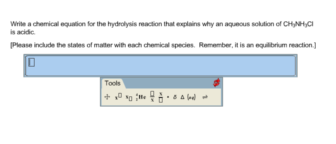 Solved Write a chemical equation for the hydrolysis reaction | Chegg.com