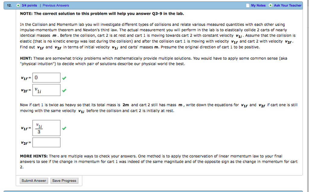 Solved In the Collision and Momentum lab you will | Chegg.com