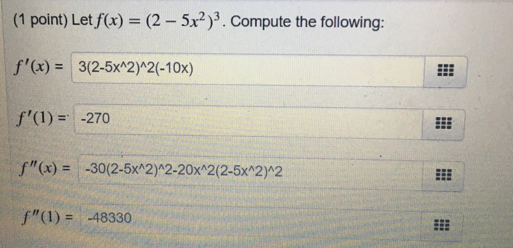 f x )=( 3x 2 5 x2 − 10x 25