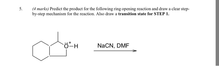 Solved Predict the product for the following ring opening | Chegg.com