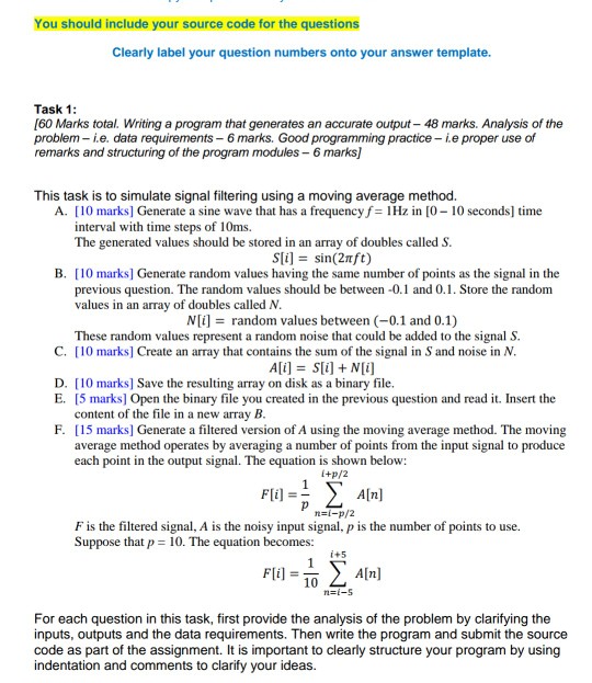 Solved You should include your source code for the questions | Chegg.com