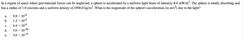 Solved In a region of space where gravitational forces can | Chegg.com