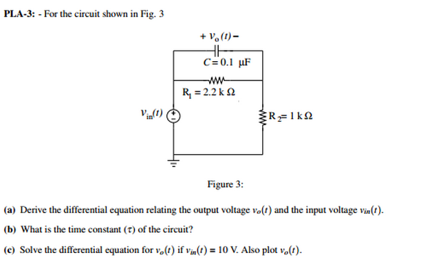 Solved For the circuit shown in Fig. 3 Figure 3: Derive | Chegg.com