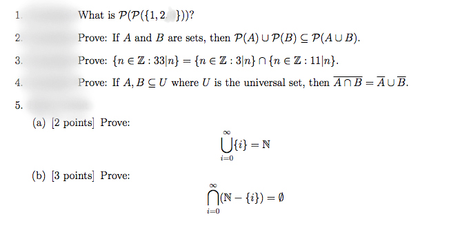 Solved What is P(P({1, 2}))? Prove: If A and B are sets, | Chegg.com