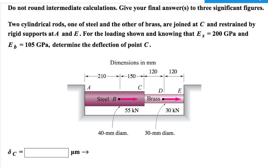 Solved Two Cylindrical Rods, One Of Steel And The Other Of | Chegg.com