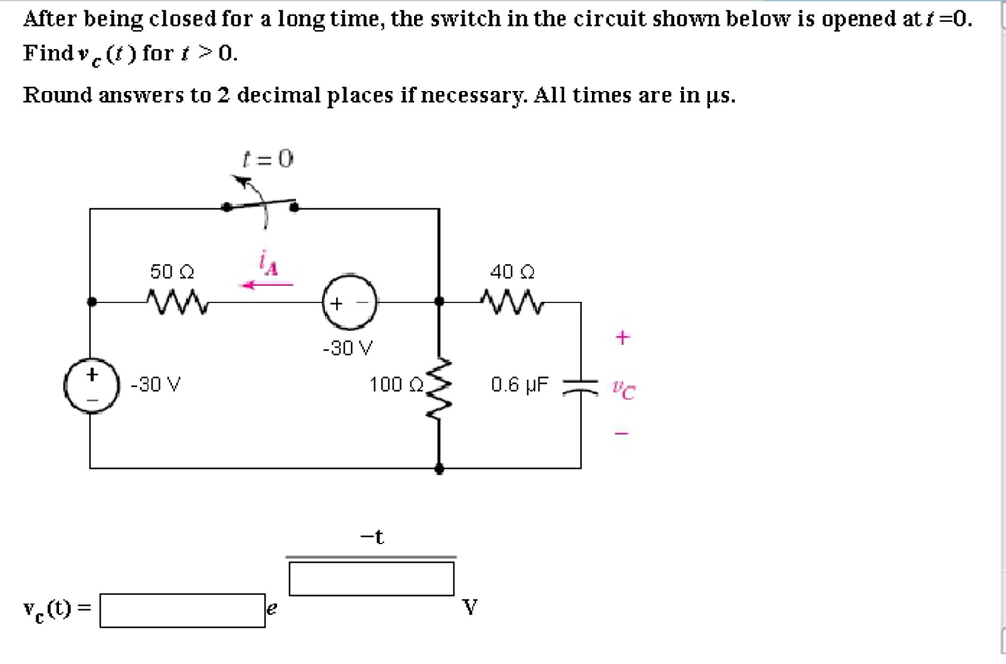 Solved After being closed for a long time, the switch in the | Chegg.com