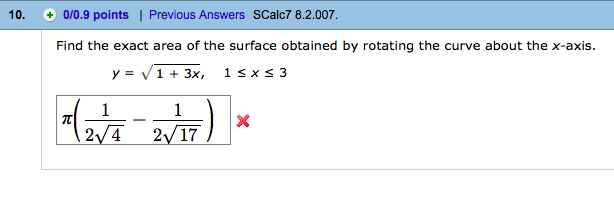 find the exact area of the surface obtained by rotating the curve