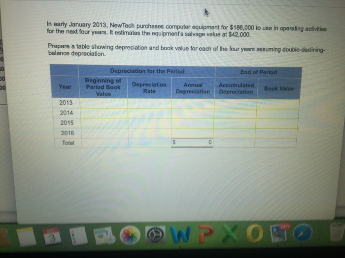 Solved Prepare a table showing depreciation and book value