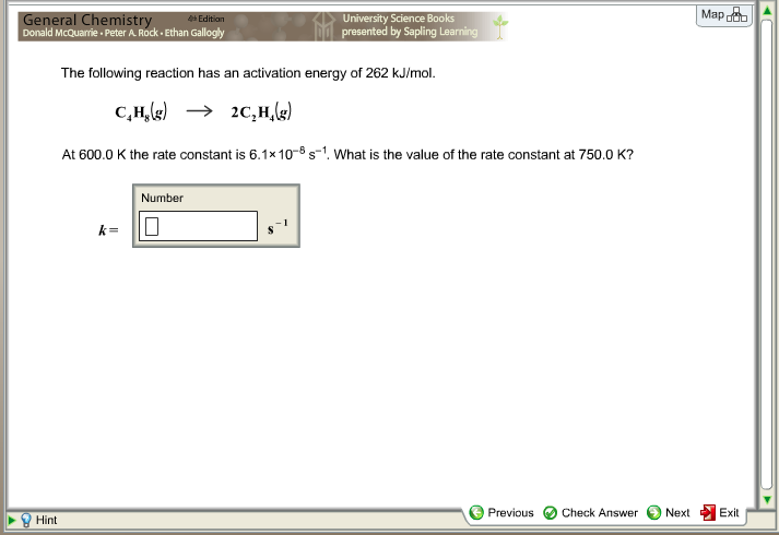 Solved The Following Reaction Has An Activation Energy Of | Chegg.com