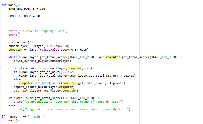 Solved PYTHON3 why i cannot import name "Dice"? Here | Chegg.com