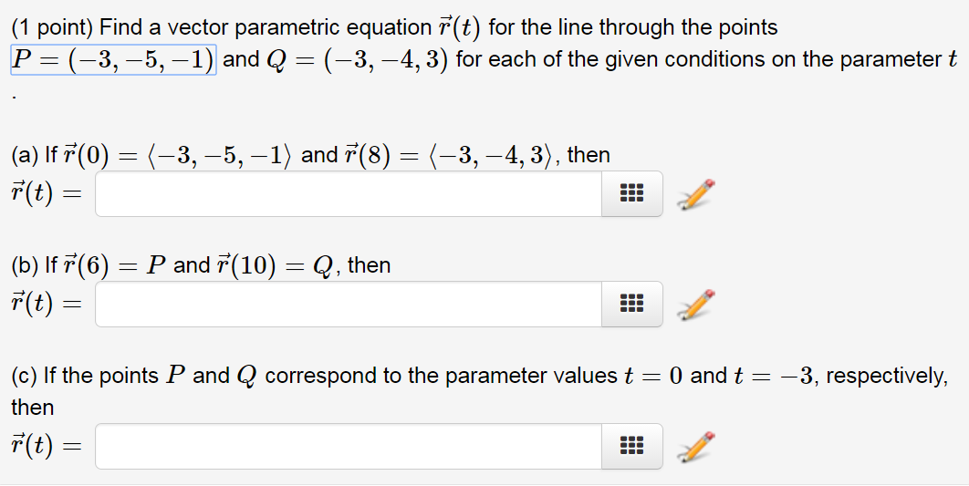 Vector Parametric Equation Calculator Equation Of A Line