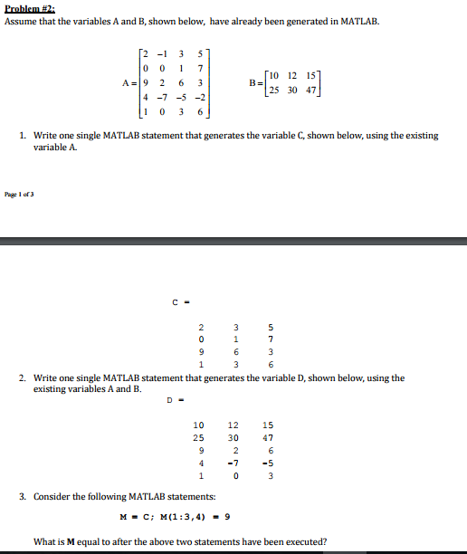 Solved Assume that the variables A and B, shown below, have | Chegg.com