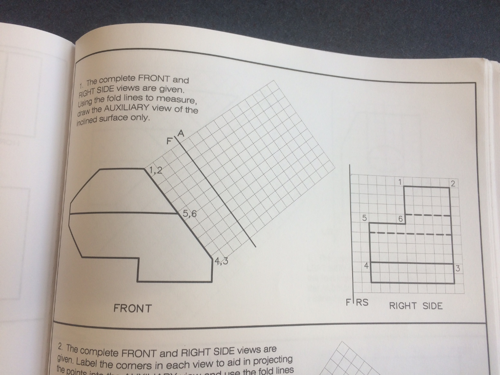 Solved The complete front and right side views are given. | Chegg.com