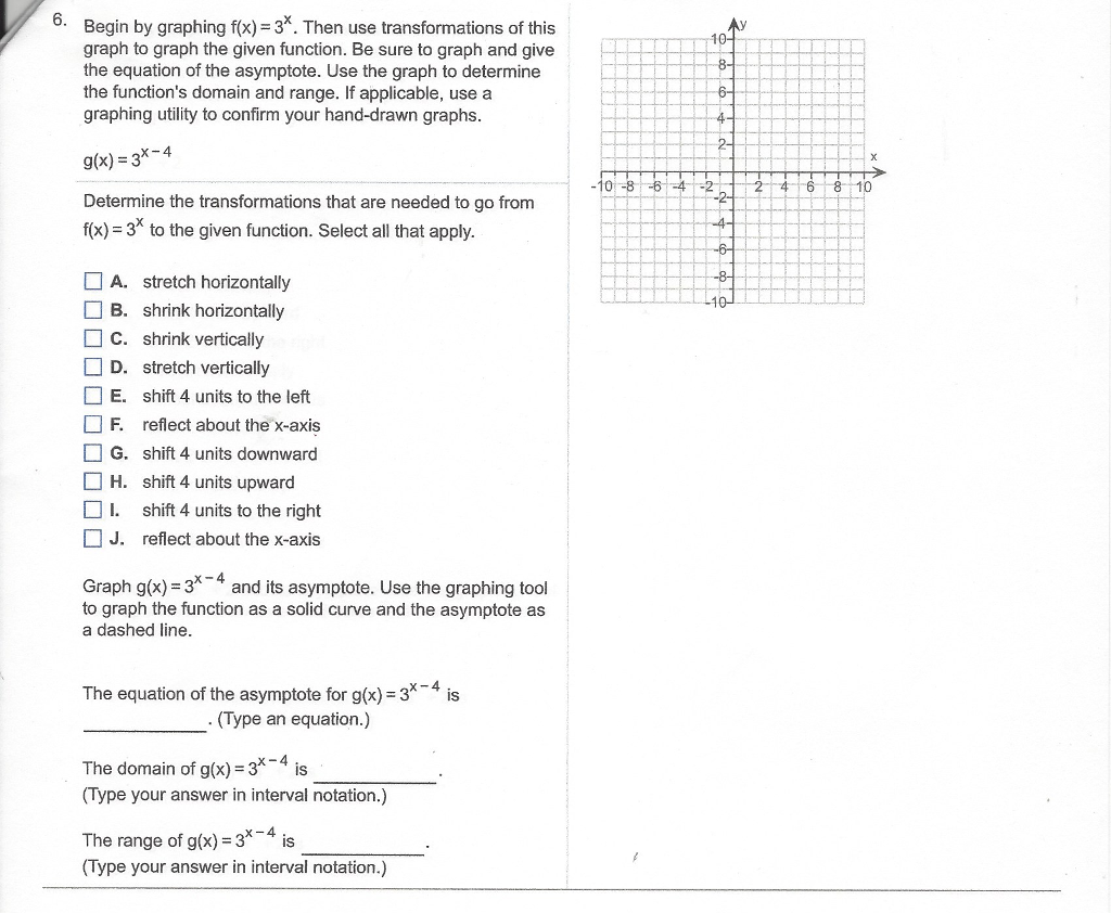 Solved Begin By Graphing Fx 3 Then Use Transformations Of 6130