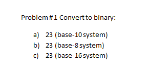 convert 23 base 10 to binary