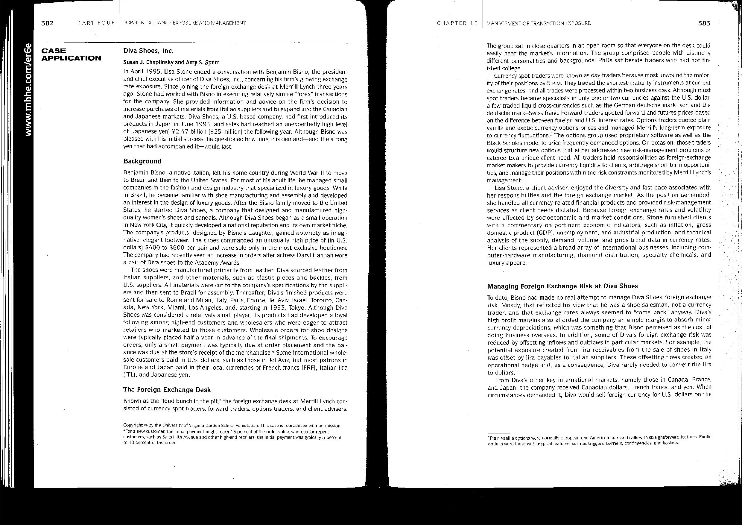 Solved What Factors Affect A Firm s Exposure To Chegg