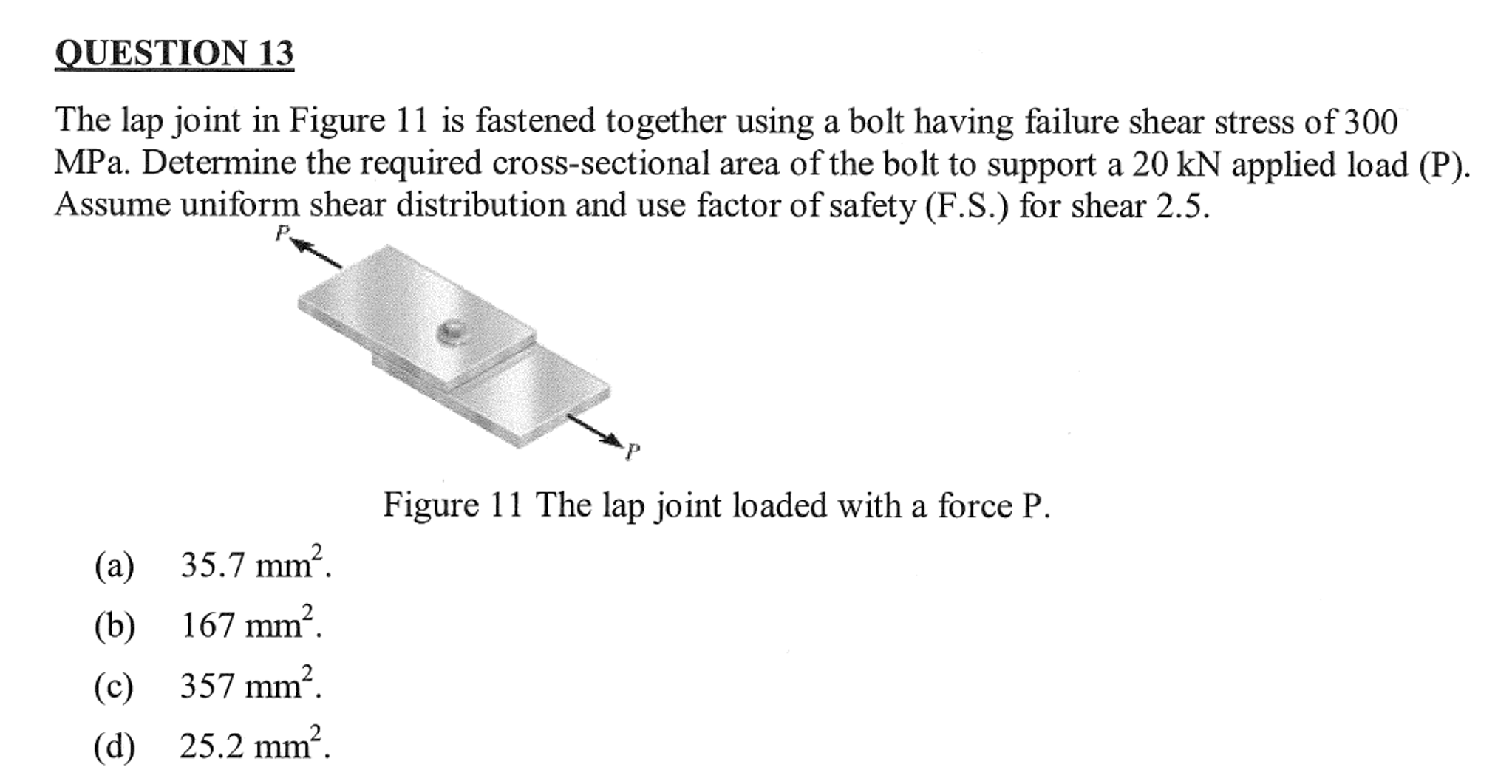 solved-the-lap-joint-in-figure-11-is-fastened-together-using-chegg