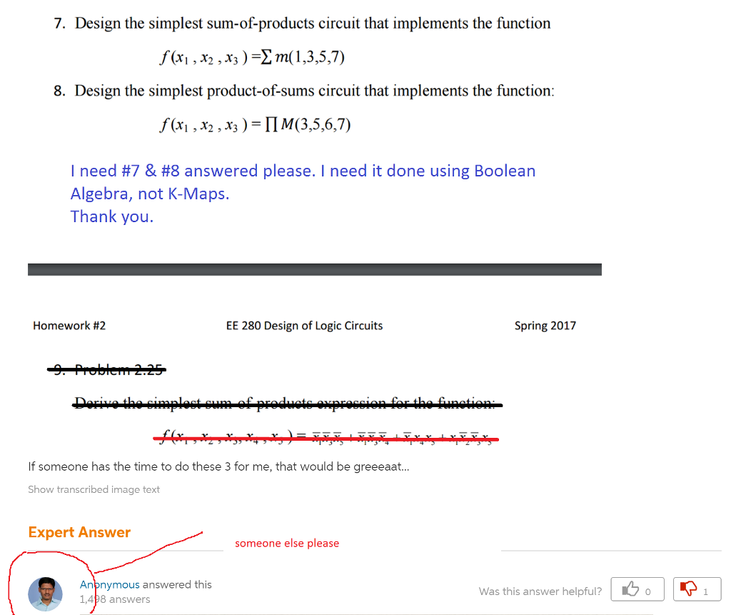 Solved Product of sums and Sum of products circuit | Chegg.com