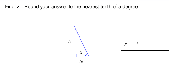 Solved Find X Round Your Answer To The Nearest Tenth Of A 1798