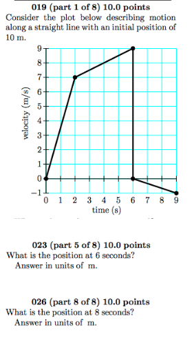 Solved Consider the plot below describing motion along a | Chegg.com