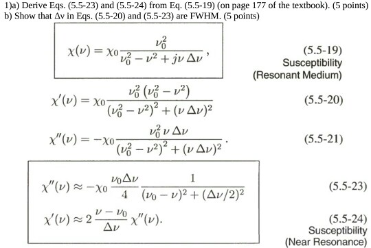 Please derive these equations | Chegg.com