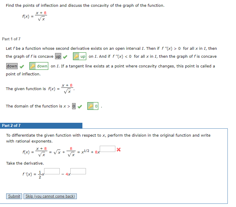 Solved Find The Two X Intercepts Of The Function F And Show