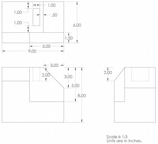 Solved 2. Create an isometric drawing of the following part. | Chegg.com