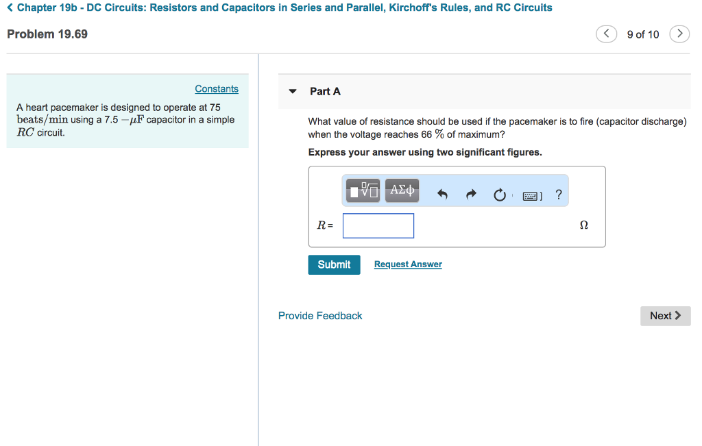 Solved ?Chapter 19bDC Circuits Resistors and Capacitors in