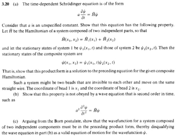 solved-the-time-dependent-schrodinger-equation-is-of-the-chegg