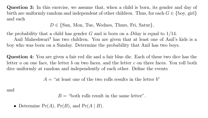 Solved Question 3: In this exercise, we assume that, when a | Chegg.com