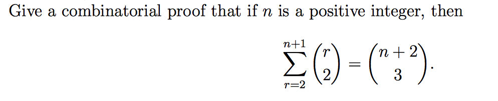 Solved Give a combinatorial proof that if n is a positive | Chegg.com