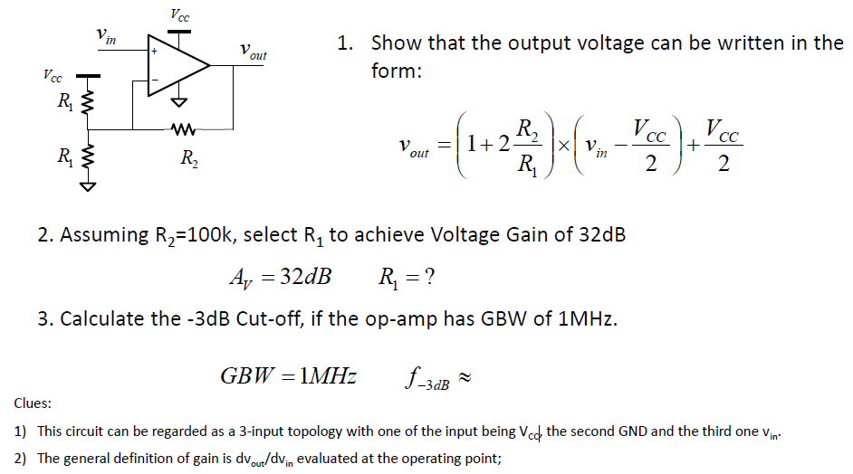 Solved Single Supply Op Amp problem Prove the given