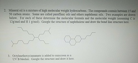 solved-mineral-oil-is-a-mixture-of-high-molecular-weight-chegg