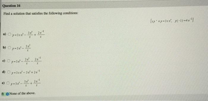 Solved Find a solution that satisfies the following | Chegg.com