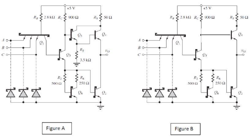 Figure A below shows a Schottky TTL NAND gate. a) If | Chegg.com