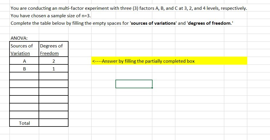 multi factor experiment